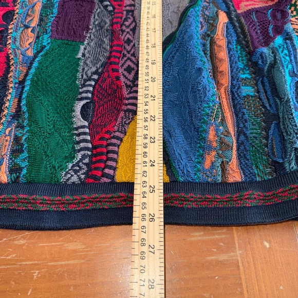 Vintage Coogi Australia 3D Bold colorful Sweater Mens L Biggie Smalls Cosby 90’s - Picture 8 of 8